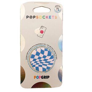 PopSockets PopGrip Phone Grip & Stand with Swappable Top - Blueberry Checker